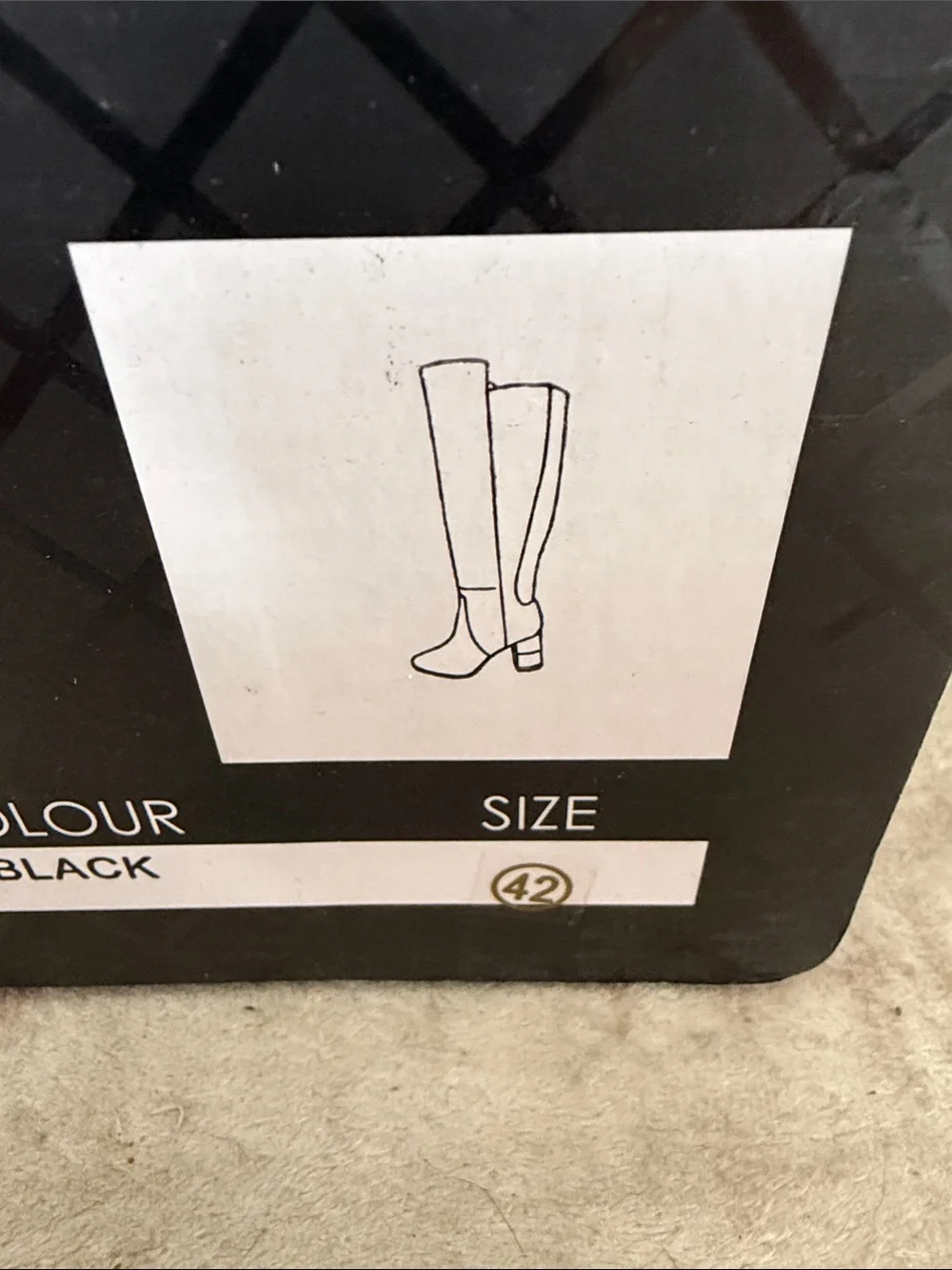 City Chic Priscilla Black Over-The-Knee Block Heel Boots with Gold Accent